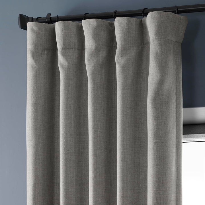 Exclusive Fabrics Faux Linen Room Darkening Curtain (1 Panel)