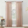 No. 918 Amalfi Linen Blend Textured Semi-Sheer Rod Pocket Curtain Panel 54" x 54X95 - Blush