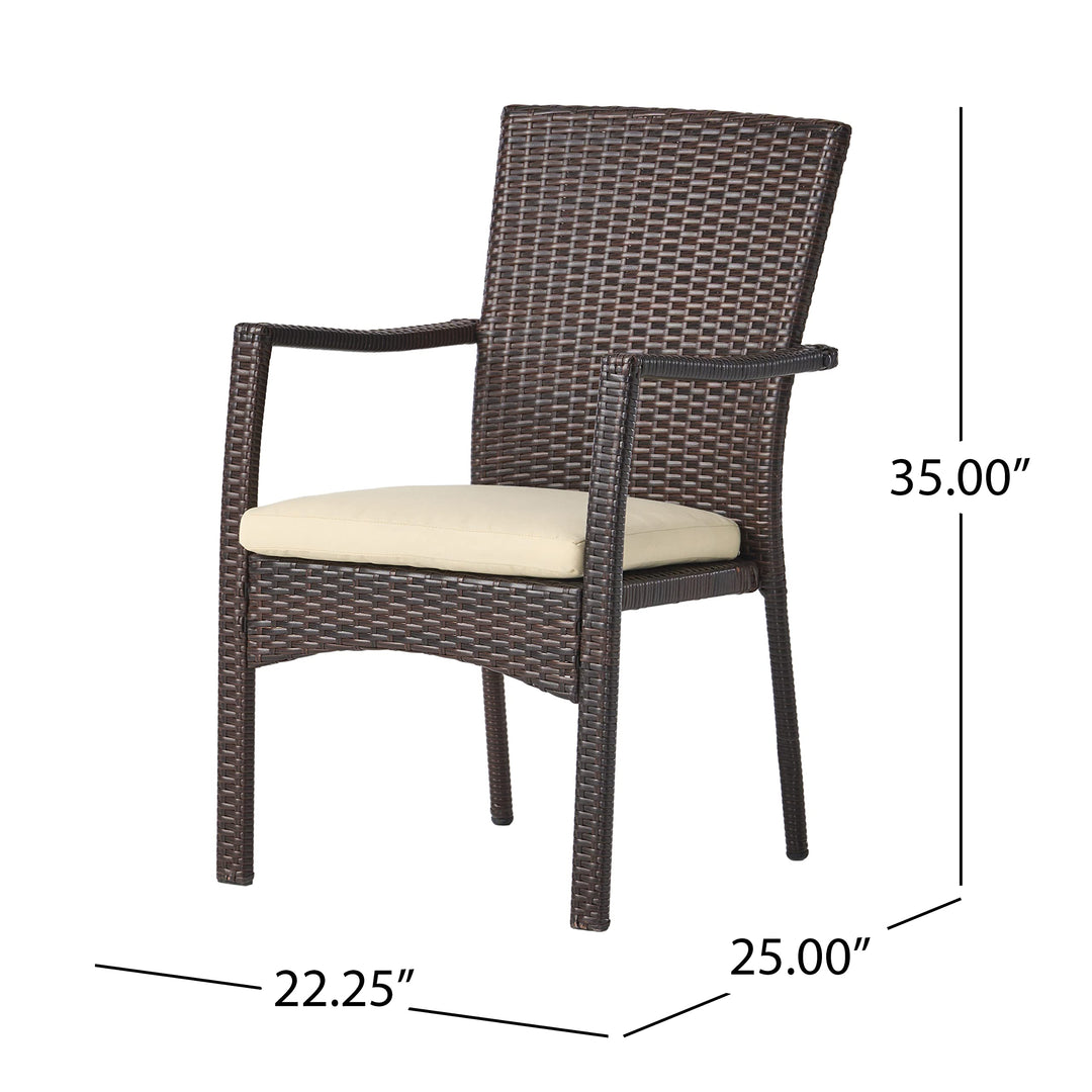 Christopher Knight Home Corsica Outdoor Wicker Dining Chairs 2-Pcs Set