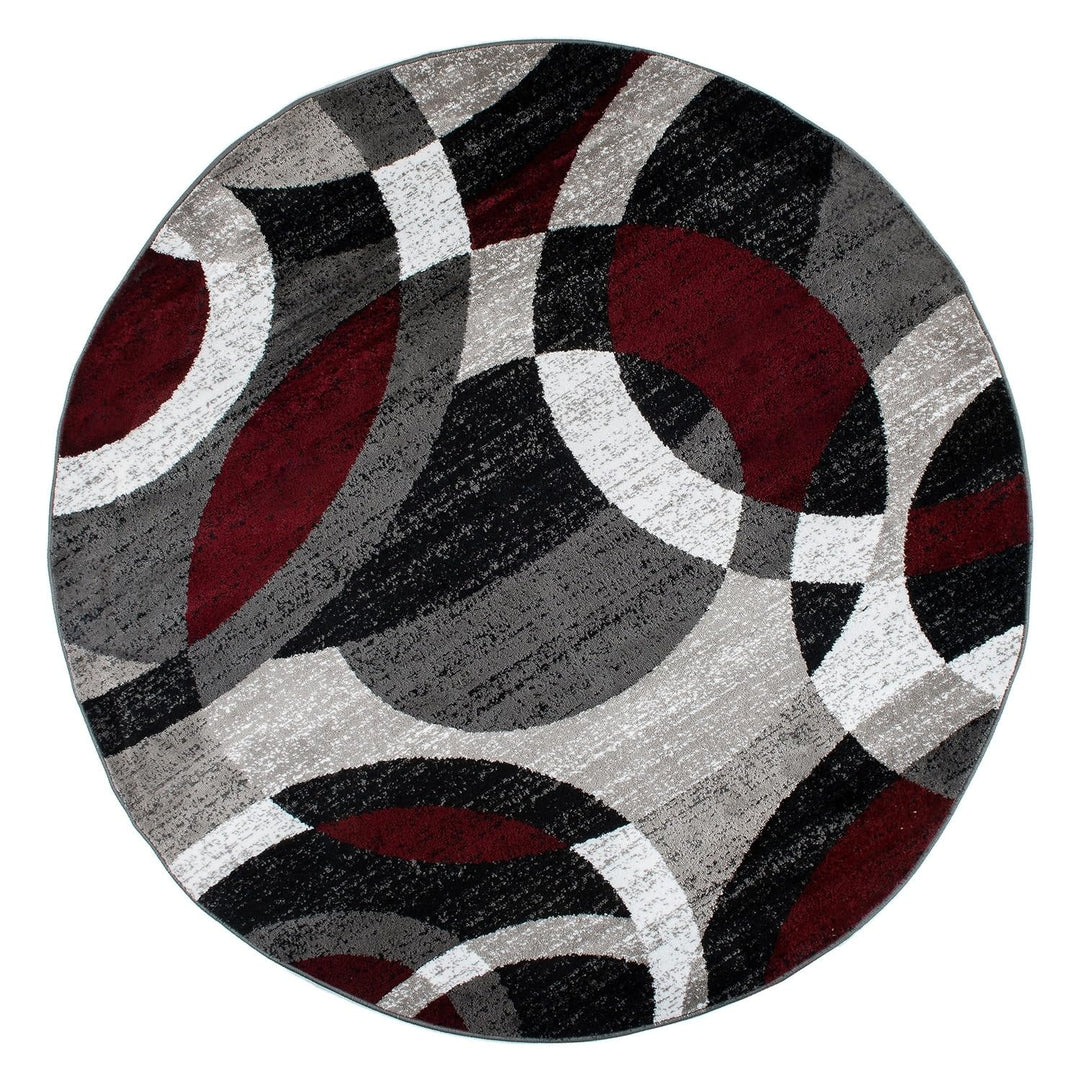 Rugshop Contemporary Abstract Circles Perfect for high traffic areas of your -