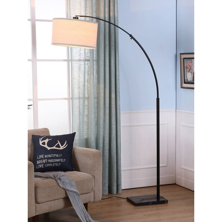 Led Floor Lamp Black Mid-Century Modern Bulbs Included Energy Efficient