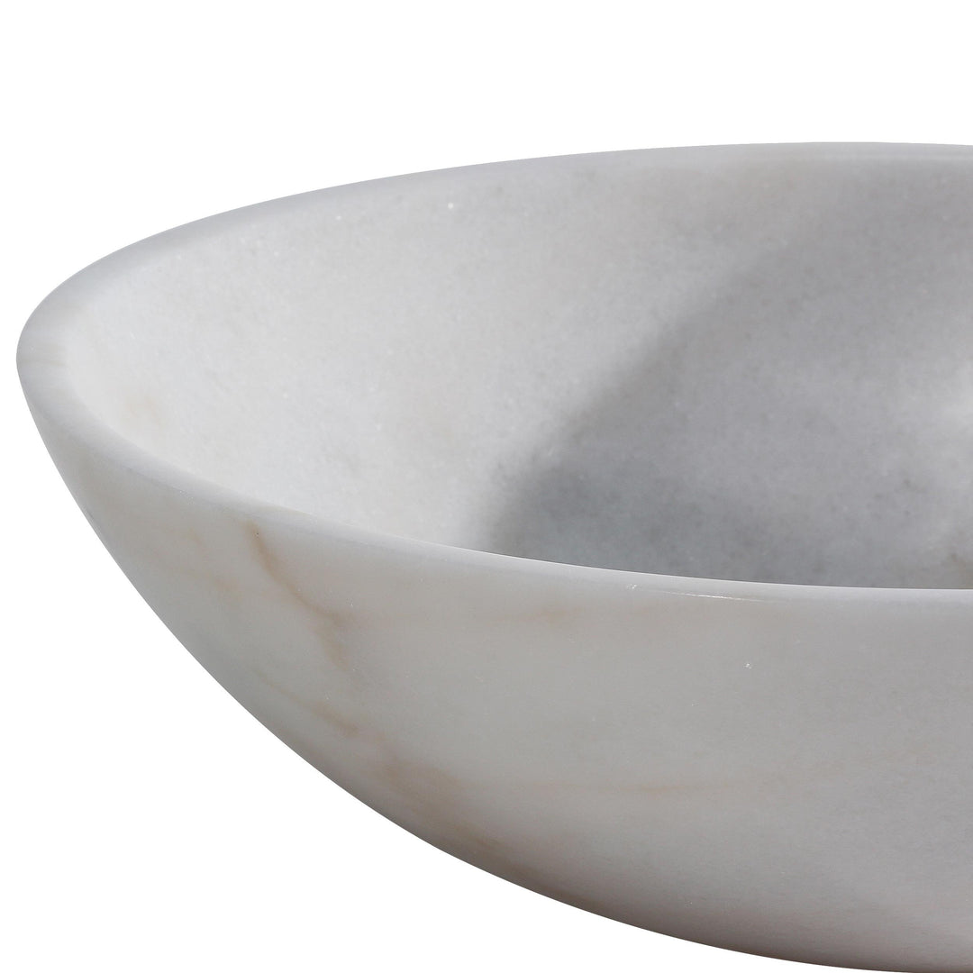 AA Warehousing BRIELLI Marble Vessel Sink in White/Off White/Grey - Diamond Home USA