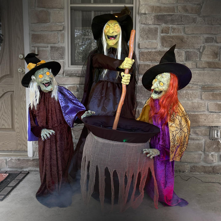 Haunted Hill Farm Motion-Activated Wicked Sitchwick Sisters Plug-in Talking