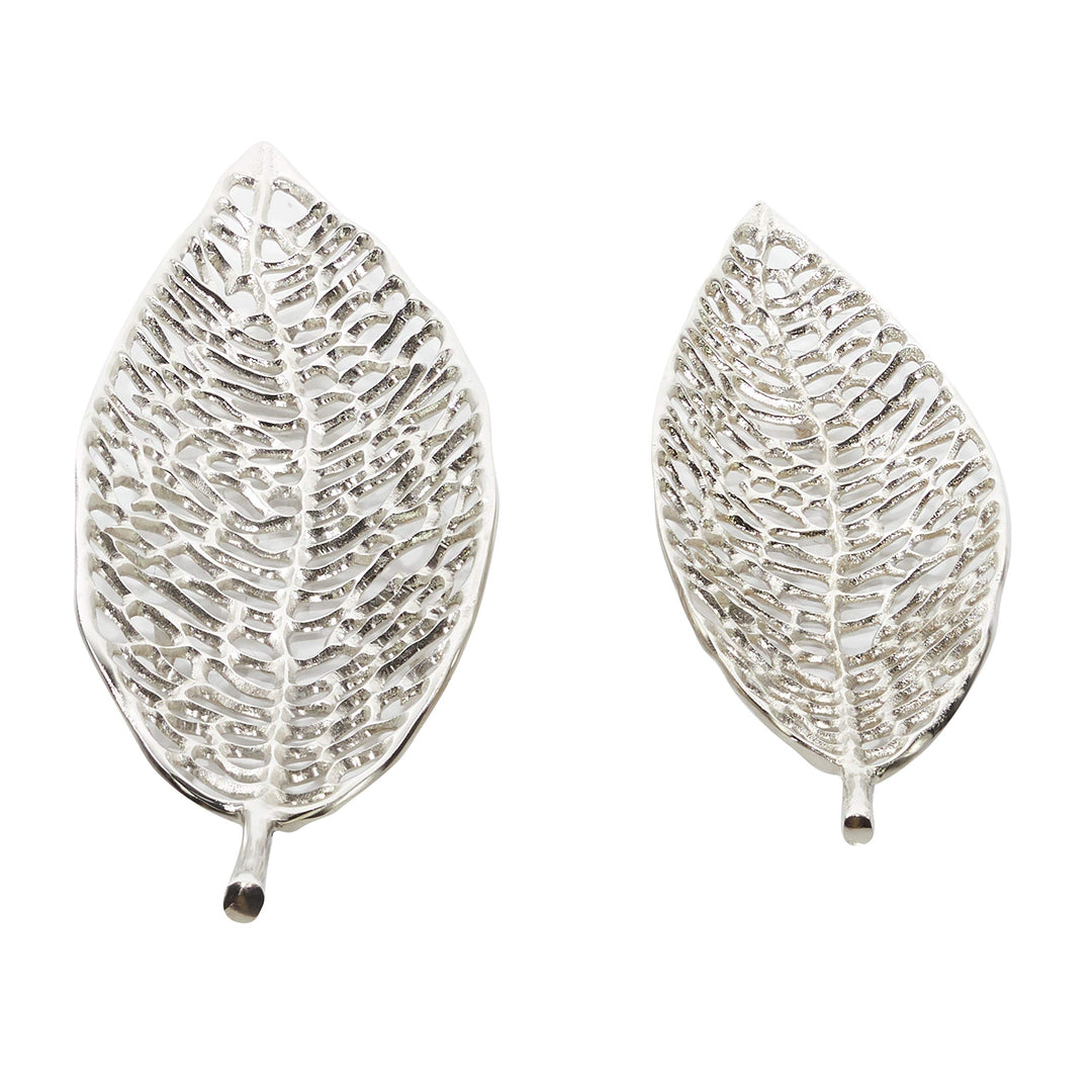 Silver Leaf Trays Set of 2 31" 24" 31 X 7 3