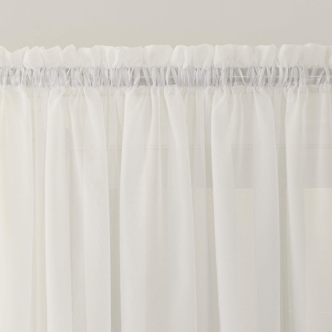 No. 918 Emily Voile Sheer Rod Pocket Door Curtain Panel, Single Panel