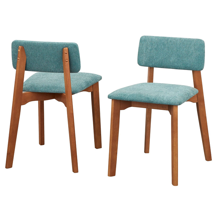 Nettie Upholstered Dining Chair (Set of 2) Brown Mid-Century Modern Contemporary