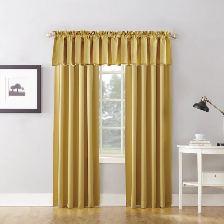 Porch & Den Inez Room Darkening Window Curtain Panel and Valance, Single Panel