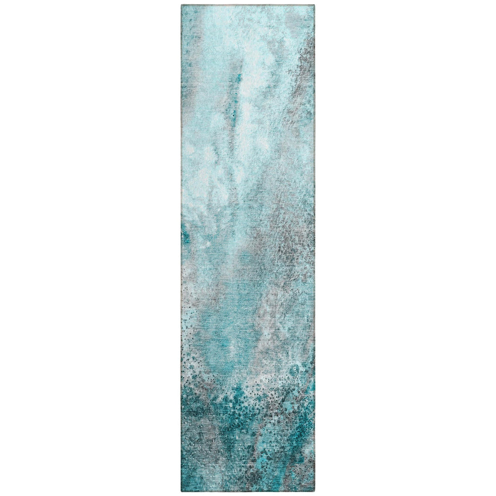 Addison Rugs Chantille ACN505 Teal 2'3" x 7'6" Indoor Outdoor Hallway Runner Rug Teal - 2'3" x 7'6"