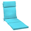 Arden Selections Outdoor Chaise Cushion 1 x 7 Rain-Proof Fade Resistant 7 x 72 in L x 21 in W x 2.5 in H - Pool Blue Leala