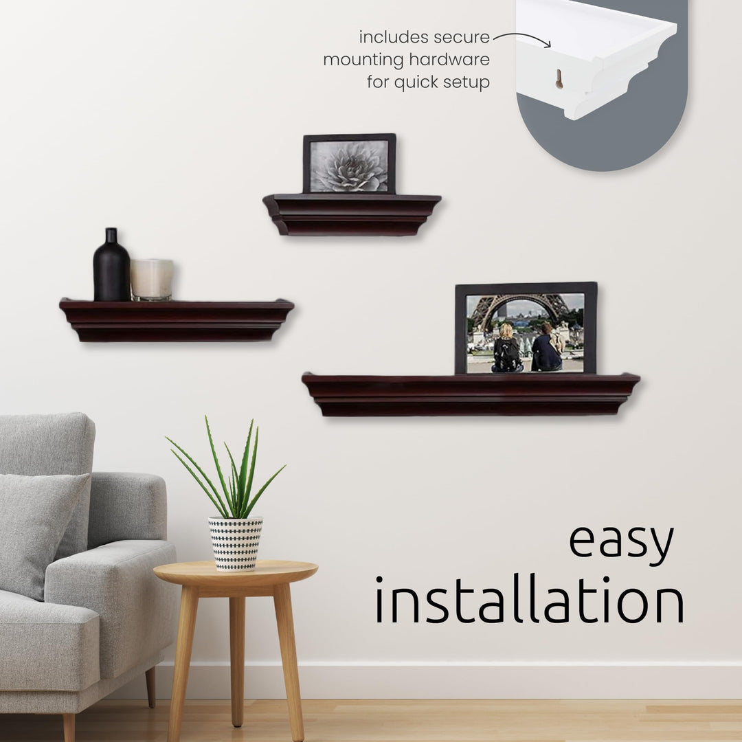 kieragrace Madison Floating Modern Wall Mounted Shelves Hanging Shelf for