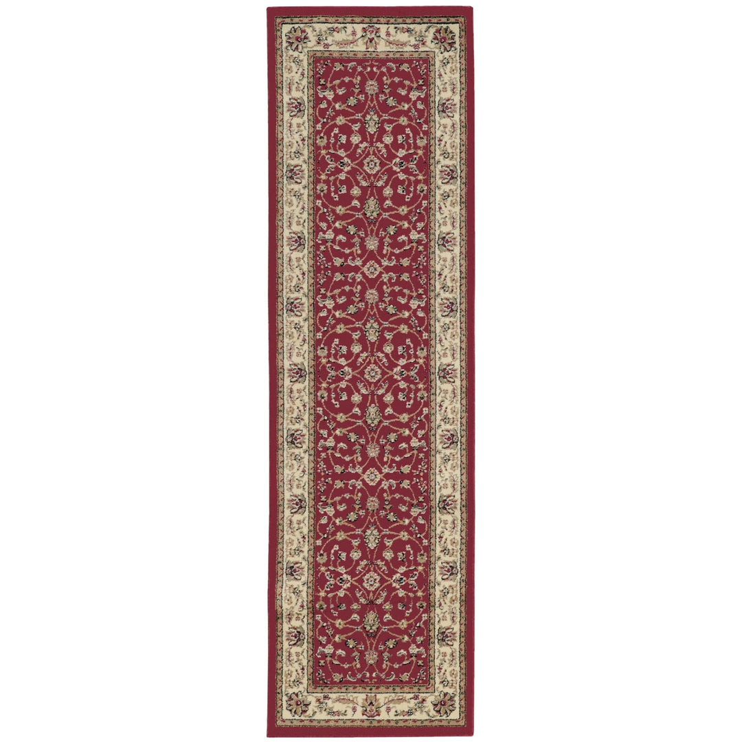 Admire Home Living Amalfi Traditional Oriental Scroll Pattern Area Rug Red 2'2 X - Diamond Home USA