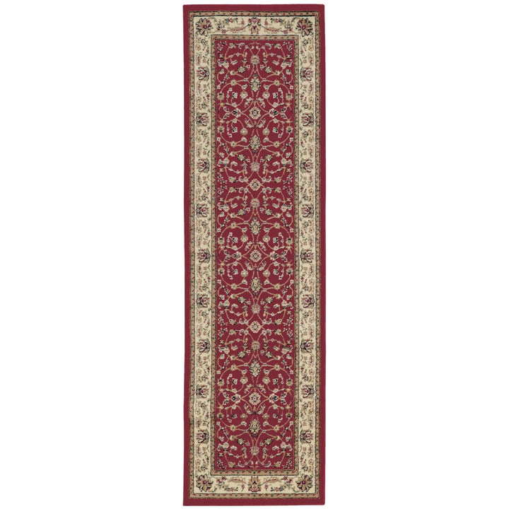 Admire Home Living Amalfi Traditional Oriental Scroll Pattern Area Rug Red 2'2 X - Diamond Home USA