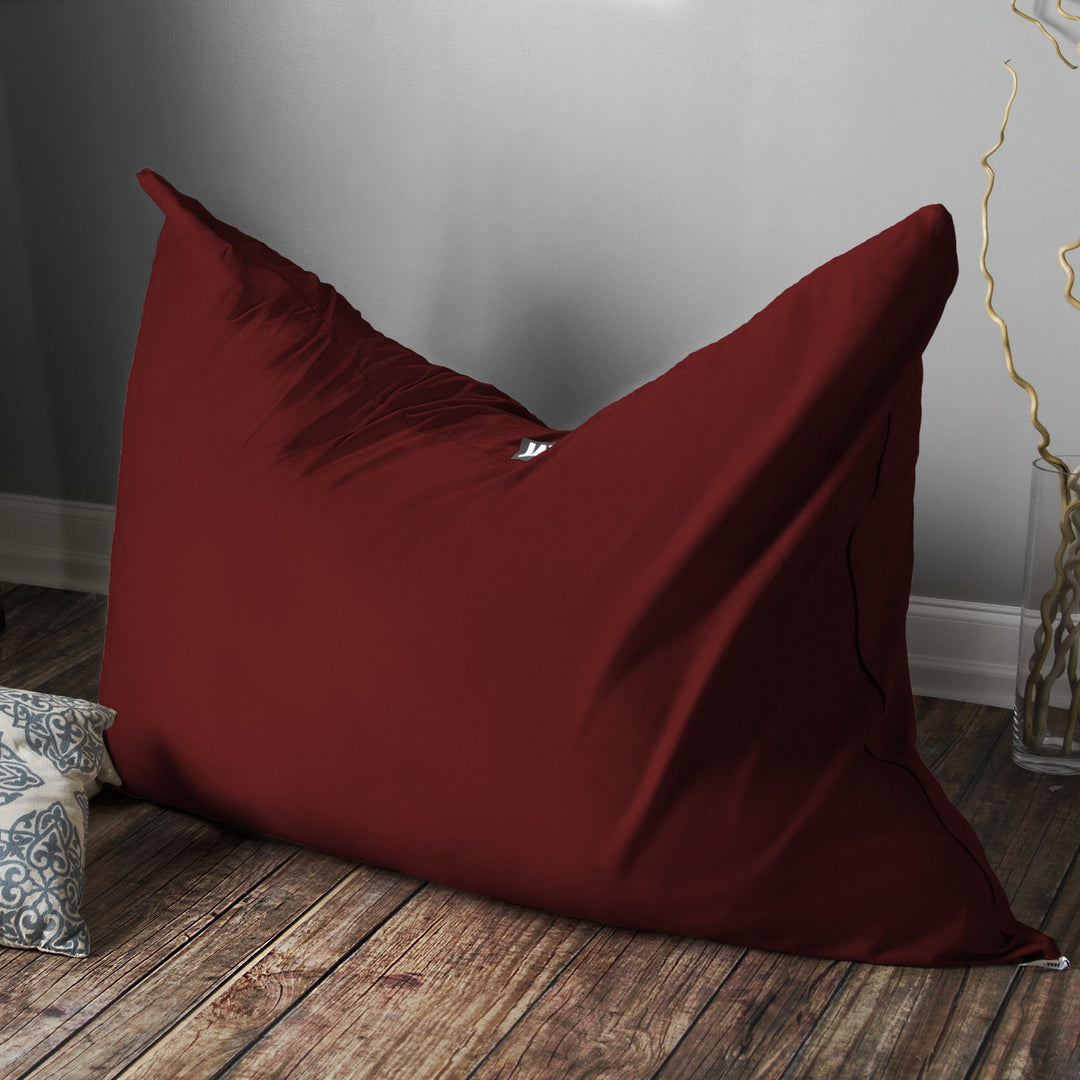 Jaxx Pillow Saxx 5.5-Foot - Huge Bean Bag Floor Pillow and Lounger Cinnabar