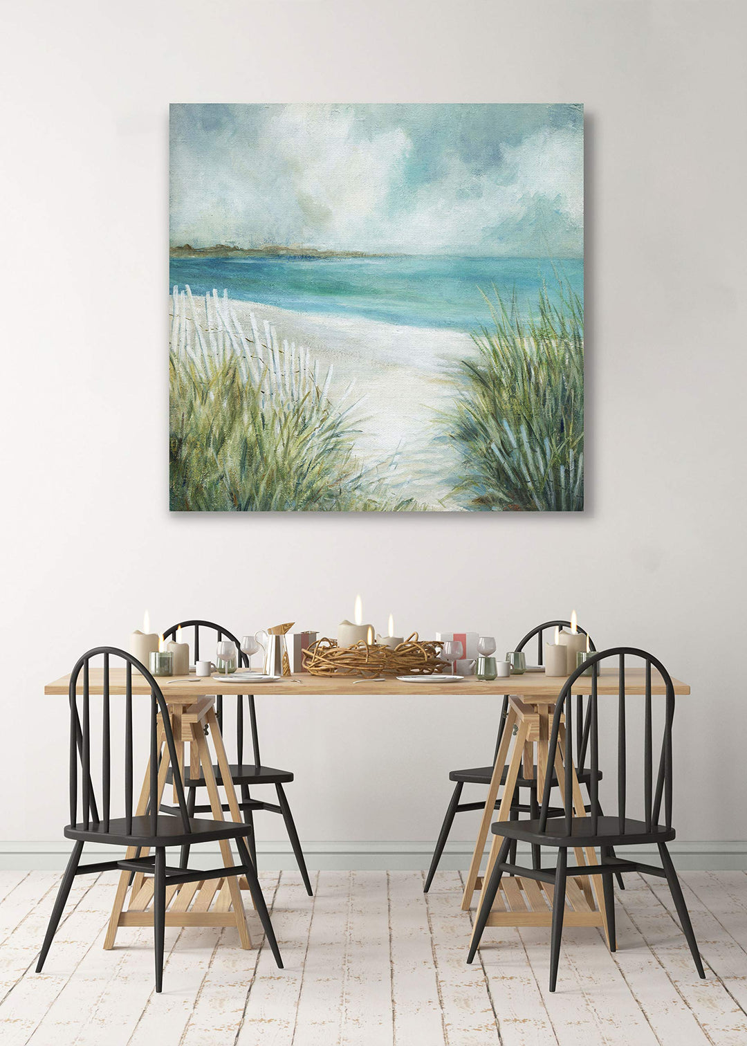 Wexford Home Coastal Fences-Gallery Wrapped Canvas Art Print 16x16