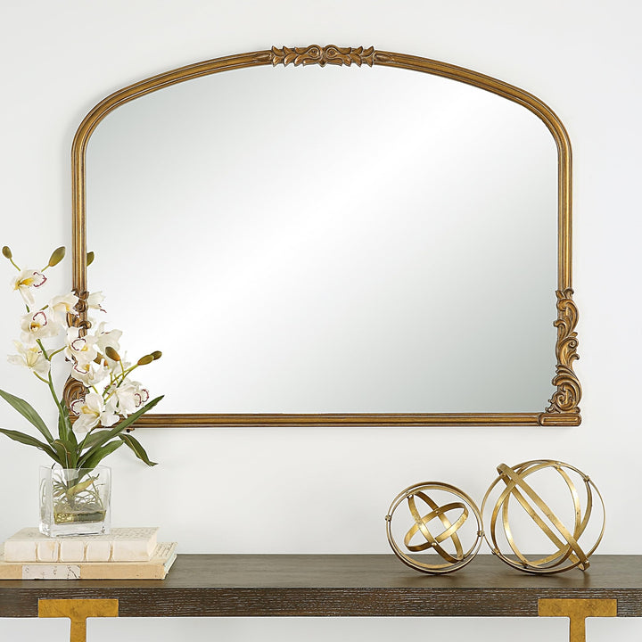 Antique Gold Mirror 38" w X 28" h 0.83" d Modern Contemporary Includes Hardware - Diamond Home USA