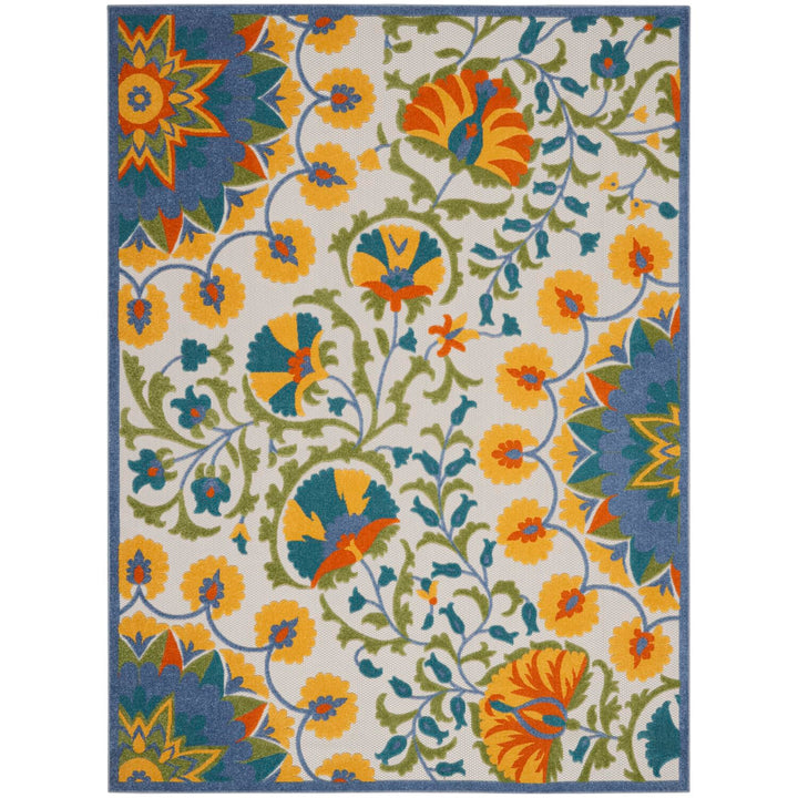 Nourison Aloha Indoor/Outdoor Multicolor 12' x 15' Area Rug Floral Tropical Easy 12' x 15' - Multicolor