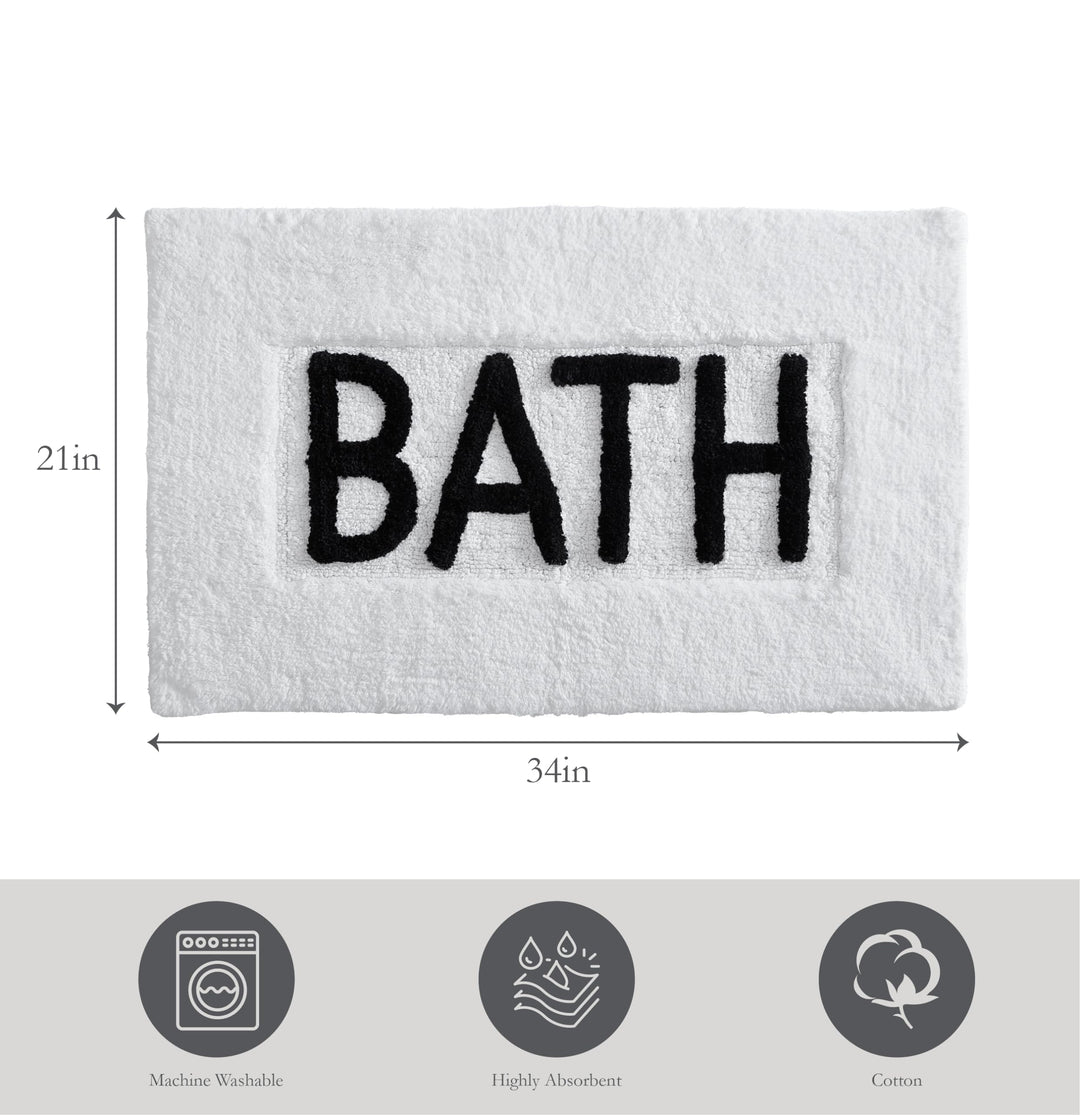 Creative Home Ideas Cotton Bath Rug - Soft Cotton Bath Mat - Bathroom Decor