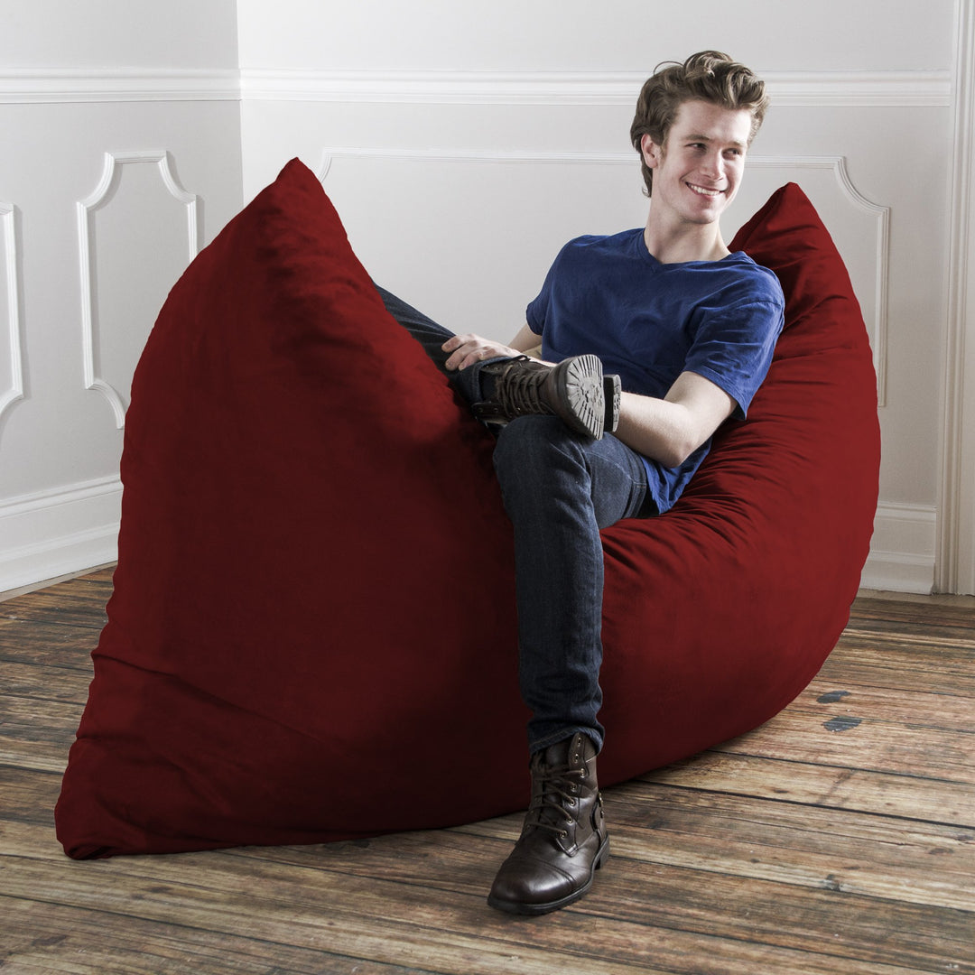 Jaxx Pillow Saxx 5.5-Foot - Huge Bean Bag Floor Pillow and Lounger Cinnabar