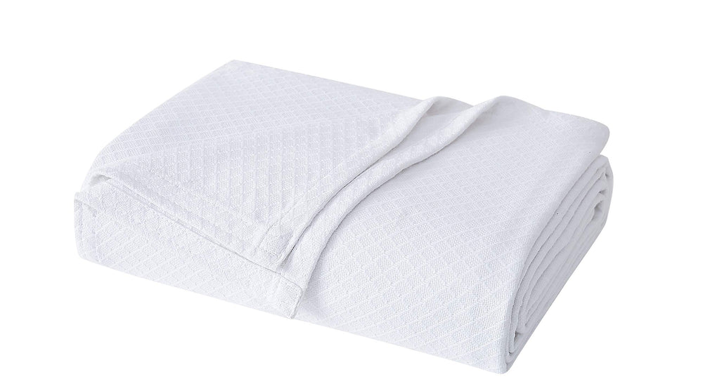 Charisma Deluxe Woven Cotton Blanket King White King - White