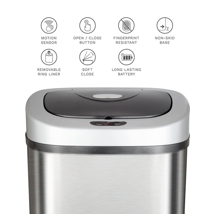 Automatic Touchless en Trash Can with Lid Motion Sensor Trash Can for