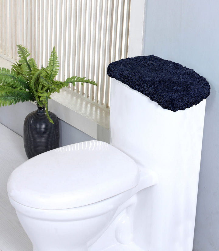 Home Weavers Waterford Collection 100% Cotton Tufted Bath Rug Extra Soft and Navy