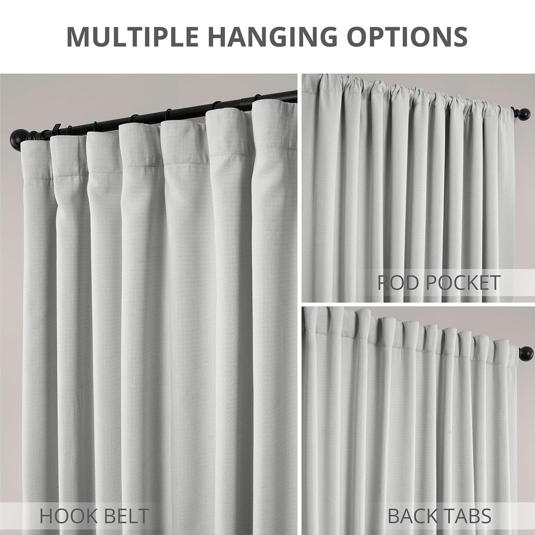 Exclusive Fabrics Faux Linen Extra Wide Room Darkening Curtains (1 Panel)