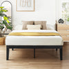 Mellow Naturalista Classic 16 Inch Solid Wood Platform Bed with Wooden Slats Black - Queen