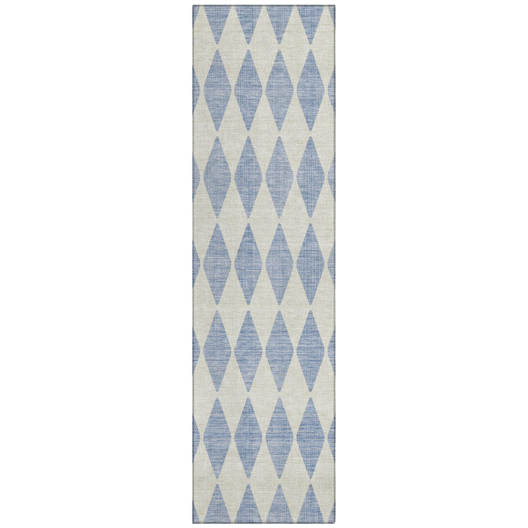 Addison s Chantille ACN578 Sky 2'3" x 7'6" Indoor Outdoor Hallway Runner Sky - 2'3" x 7'6"