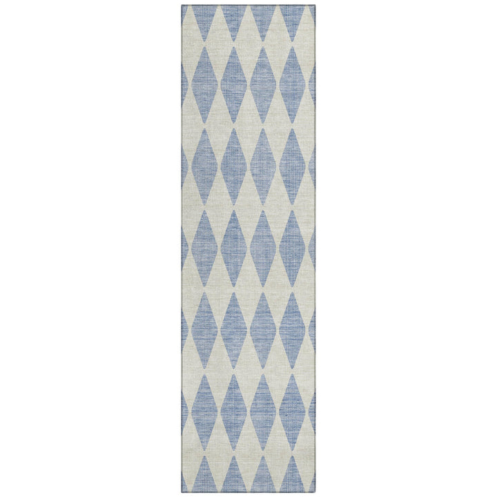 Addison s Chantille ACN578 Sky 2'3" x 7'6" Indoor Outdoor Hallway Runner Sky - 2'3" x 7'6"