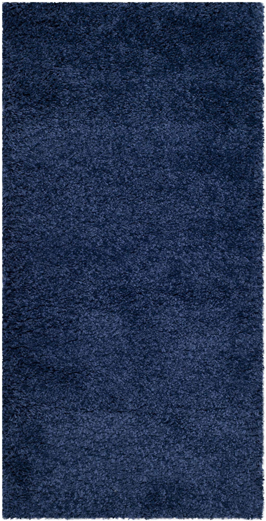 SAFAVIEH Milan Shag Collection Runner Rug - 2' x 6' Navy Solid Design