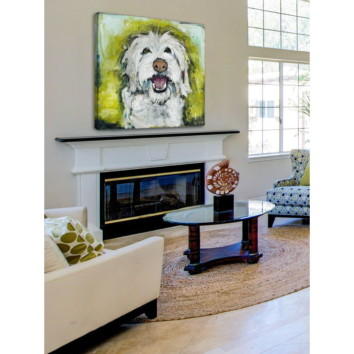 Marmont Hill 4x4 Smiley Dog by Tori Campisi Painting Print on Wrapped Canvas