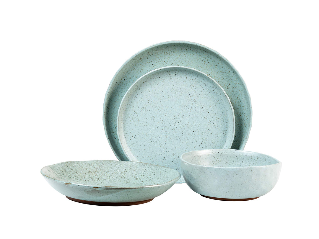 Kaya 16-Piece Casual Blue Stone Dinnerware Set (Service for 4)