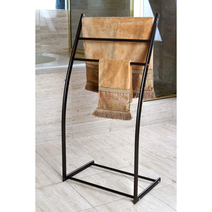 34 Inch nding Pedestal Towel Holder Bronze Tiered Drying Rack 3 Tower Bar