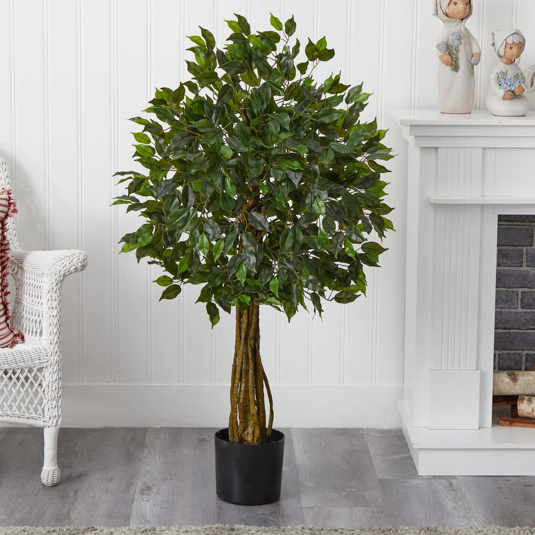 Nearly Natural Ficus Artificial Tree UV Resistant (Indoor/Outdoor)