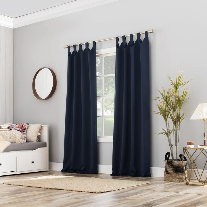 Sun Zero Hayden Energy Saving Blackout Tab Top 1-Piece Curtain Panel, Single Panel