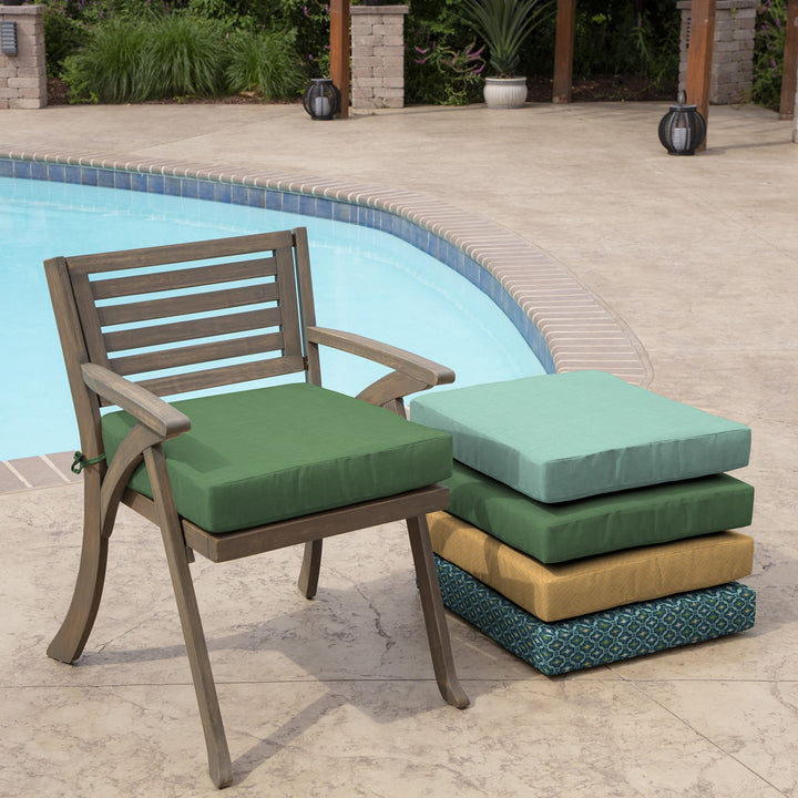 Arden Selections Outdoor Seat Cushion x Rain-Proof Fade Resistant x Moss Green Leala - Diamond Home USA