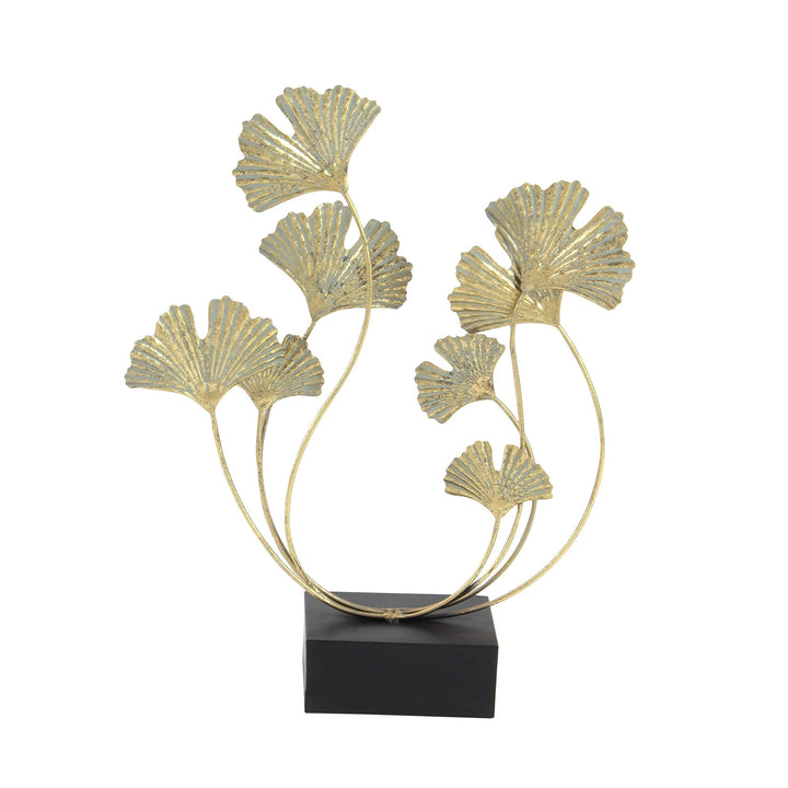 Metal Floral Sculpture Gold