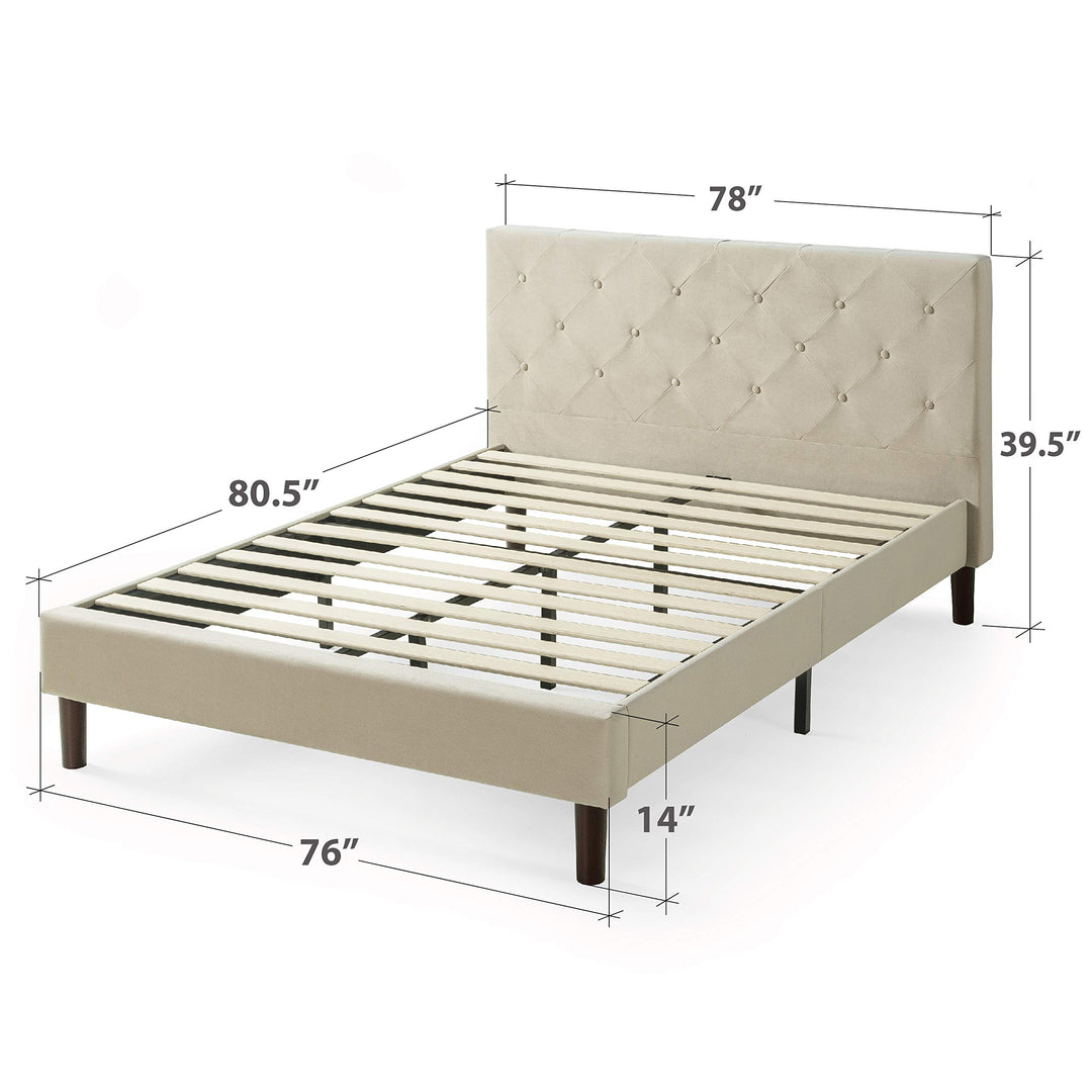 ZINU halini Upholstered Platform Bed Frame / Mattress Foundation / Wood lat