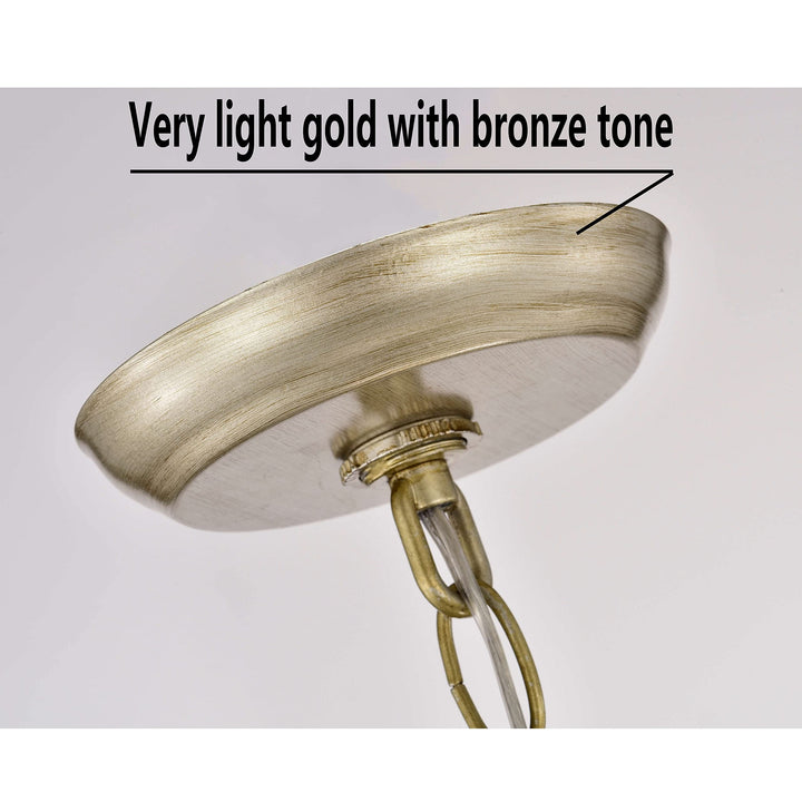 The Lighting Store Benita 4-Light Light Gold with Bronze Metal Crystal Orb