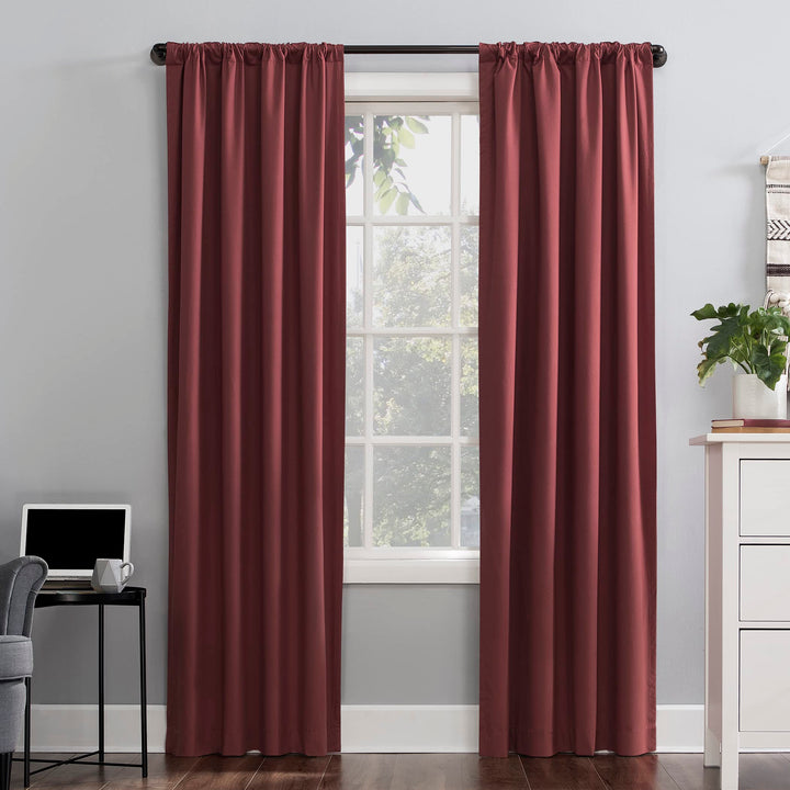 Sun Zero Cyrus Thermal Total Blackout Back Tab Curtain Panel, Single Panel