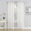 No. 918 Erica Crushed Sheer Voile Grommet Curtain Panel 51 x 63 - White