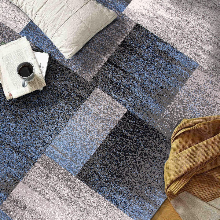 Rugshop Modern Geometric Boxes Area Rug