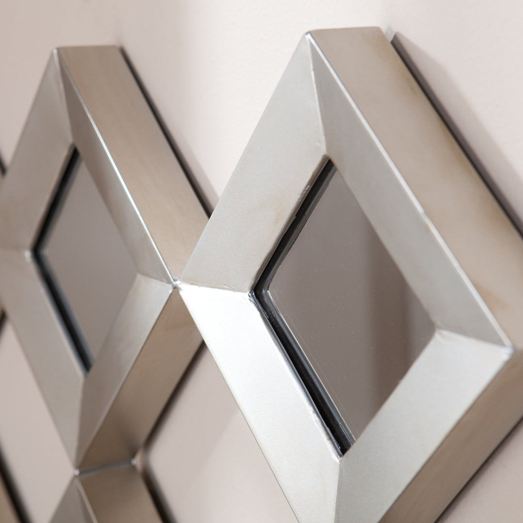 SEI Furniture Masada Mirrored Squares Wall Sculpture