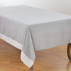 SARO LIFESTYLE Neoteric Collection 100% Polyester Tablecloth with Banded 67 x 160 - Grey