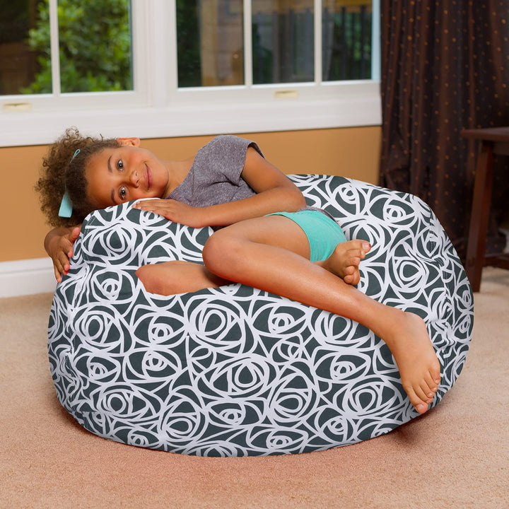 Kids Bean Bag Chair, Big Comfy Chair - Machine Washable Cover