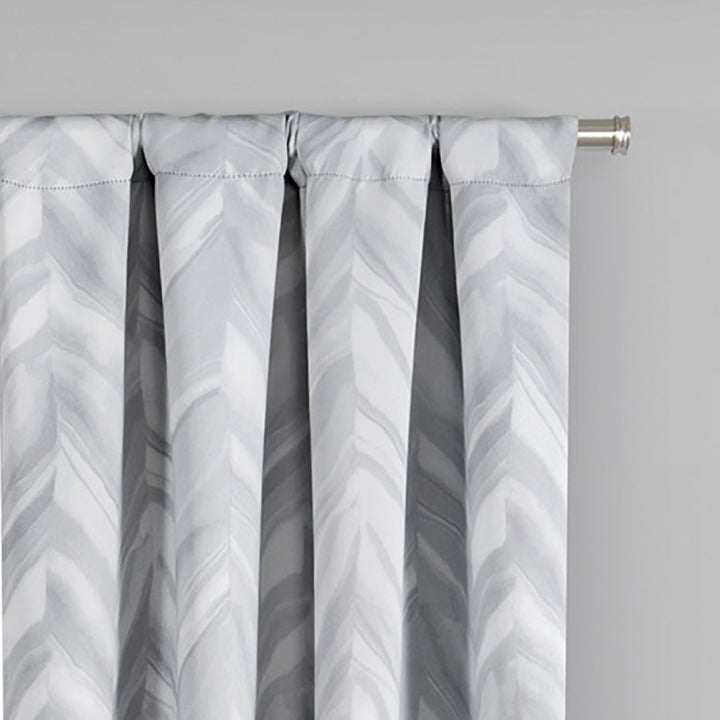 ECIPSE Haley Thermal Insulated Single Panel Rod Pocket Darkening Curtains for 63 Inches - Silver