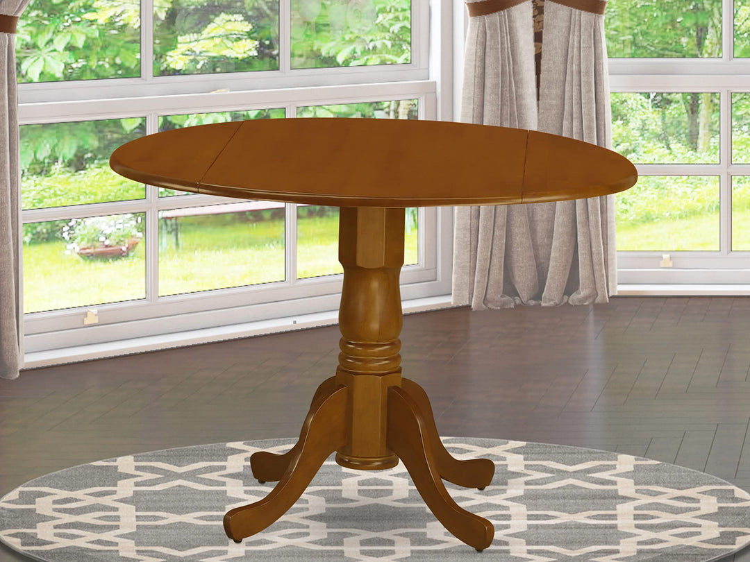 East West Furniture DLT-SBR-T Dublin Kitchen Dining Table - a Round Wooden Table DLT-SBR-TP