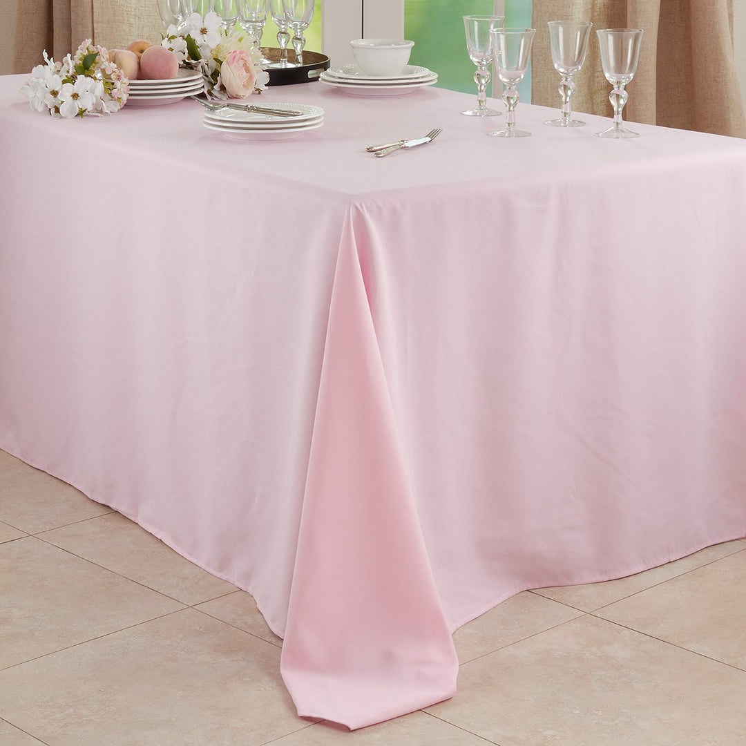 SARO LIFESTYLE Collection Casual Design Everyday Tablecloth 90" x 120" Pink