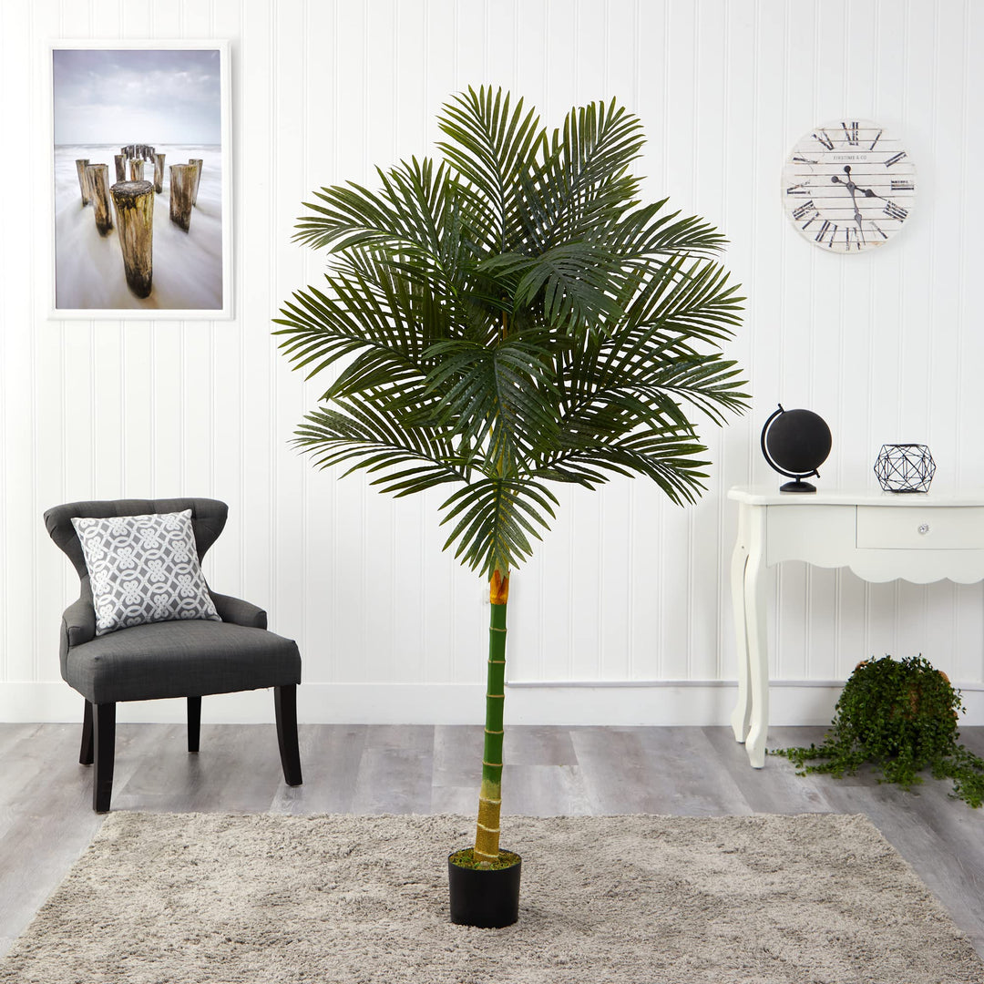 Nearly Natural 6ft. Golden Cane Artificial Palm Tree