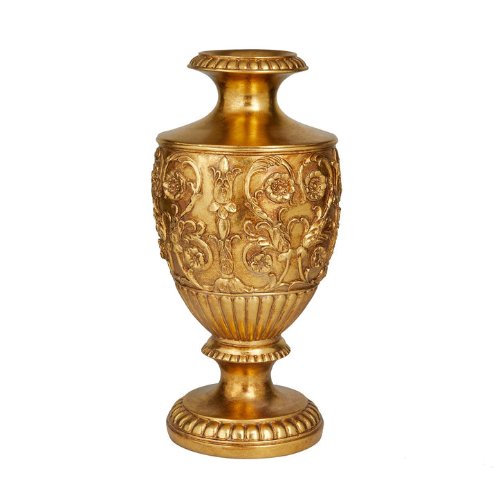 Gold Polystone Traditional Vase Polyresin